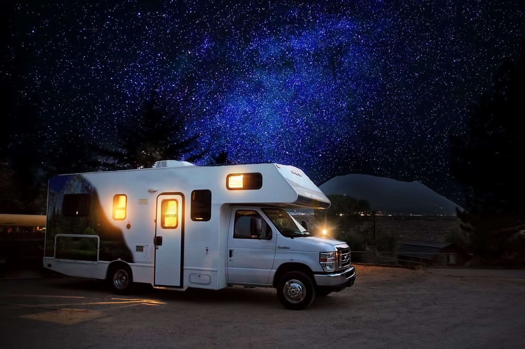 4. Head out in an RV or sleeper van.